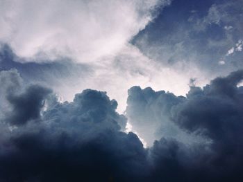 Low angle view of clouds in sky