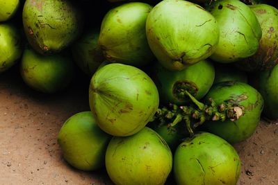 High angle view of fruits for sale at market