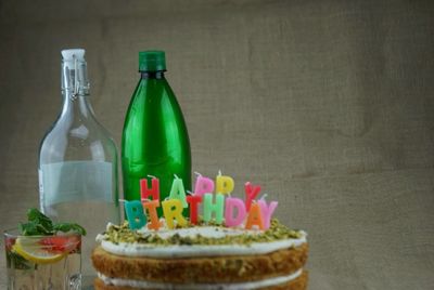 Close-up of food on table