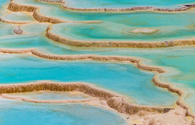 High angle view of swimming pool