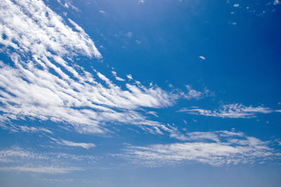 Low angle view of clouds in sky