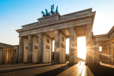 Low angle view of brandenburg gate