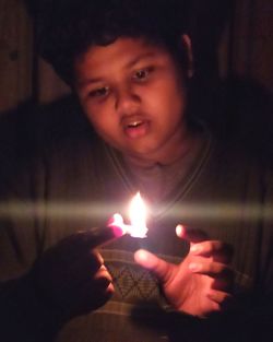 Close-up portrait of mid adult man