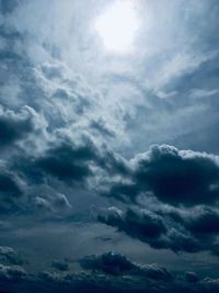 Low angle view of clouds in sky