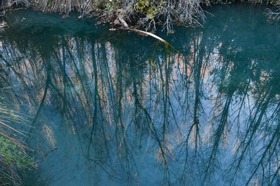 High angle view of lake