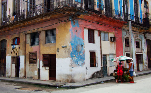 People on street in city