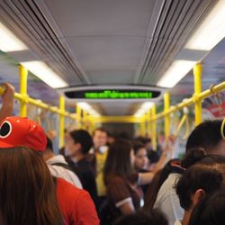 People travelling in train