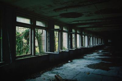 Interior of abandoned building