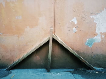 Rusty metal wall of old building