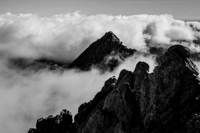 Low angle view of mountain against sky