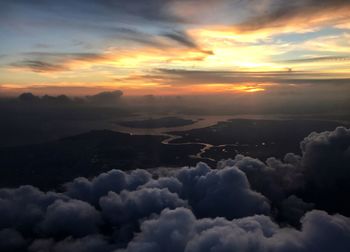 Scenic view of cloudscape during sunset