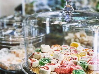 Close-up of cake on table