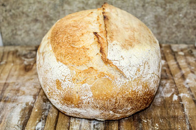 Close-up of bread on table