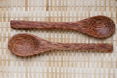 Directly above shot of bread in basket