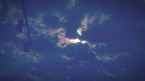 Low angle view of cloudy sky