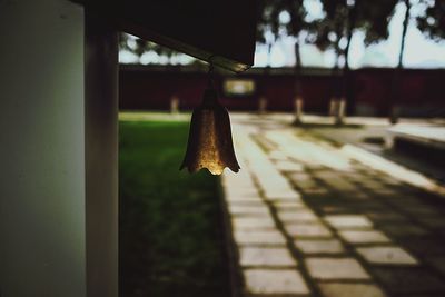Close-up of window against sky