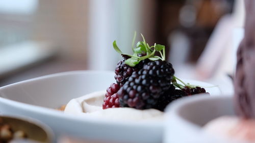 Close-up of berries on table