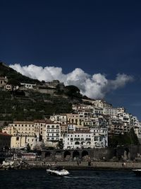 High angle view of cityscape against sky