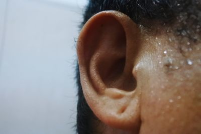 Close-up of human ear