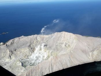 Aerial view of mountain and sea