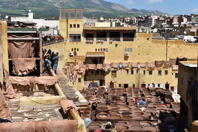 Tannery leathers at fez