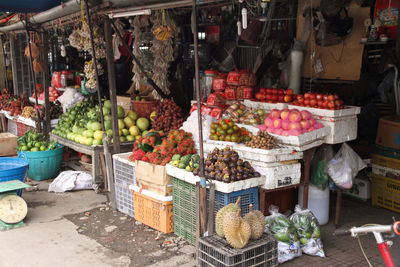 Fruits for sale at market stall