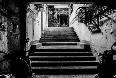 Low angle view of staircase in building