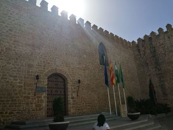 Low angle view of historical building