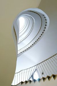 Low angle view of spiral staircase