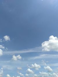 Low angle view of clouds in sky