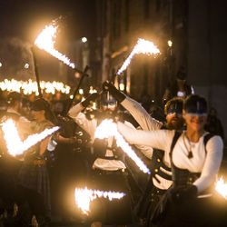 Group of people at music concert