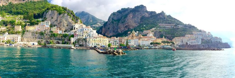 View of buildings at waterfront