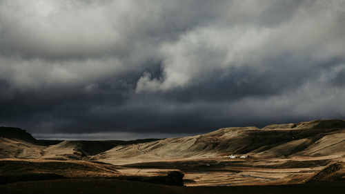 View of mountain against cloudy sky