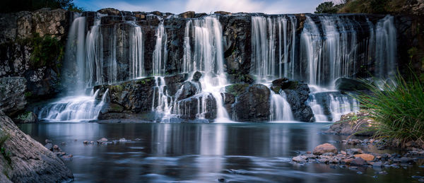 Scenic view of waterfall