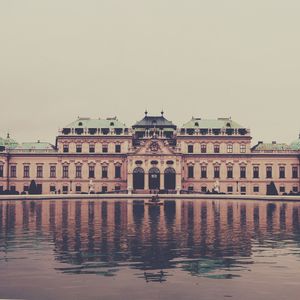 Reflection of buildings in water