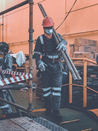 Man working at construction site