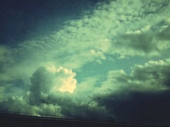 Low angle view of cloudy sky