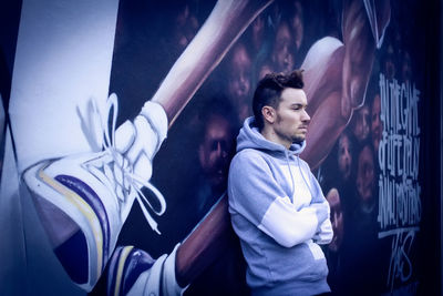 Close-up of woman standing in pond
