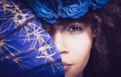 Close-up portrait of young woman