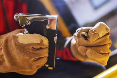 Close-up of toy car