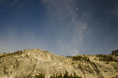 Low angle view of mountains against sky