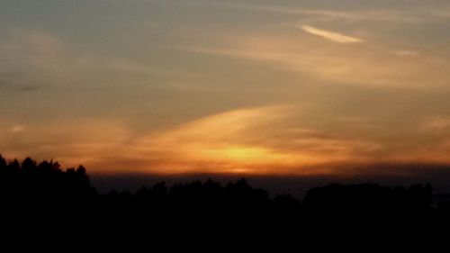 Silhouette of sky at sunset