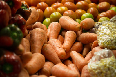 Full frame shot of fruits in market