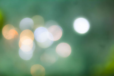 Defocused image of illuminated sun