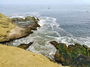 Scenic view of sea from above