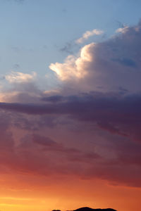 Low angle view of sky during sunset