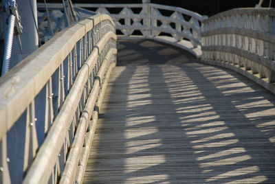 Footbridge over footpath