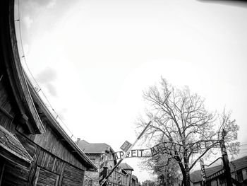 Low angle view of built structure against sky