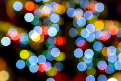 Colorful blurred bokeh of lights background.