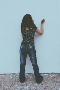 Full length of man standing on floor